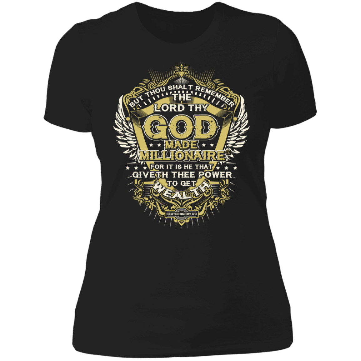 God Made Millionaire® Ladies' Premium T-Shirt Crown Series