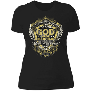 God Made Millionaire® Ladies' Premium T-Shirt Crown Series