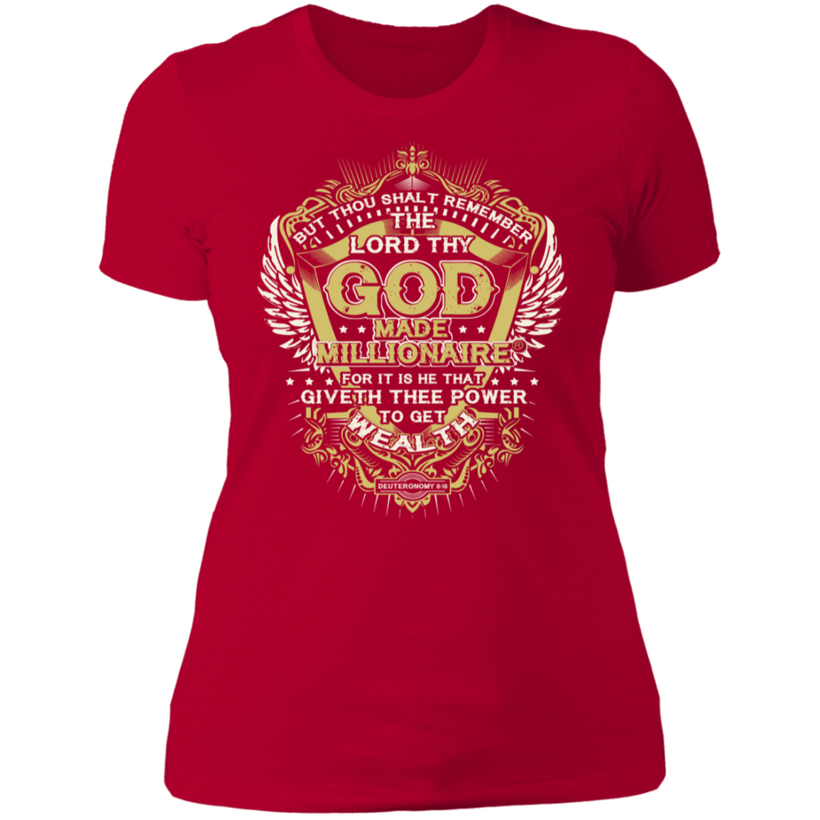 God Made Millionaire® Ladies' Premium T-Shirt Crown Series