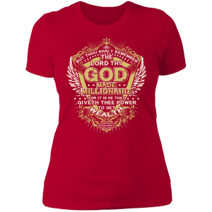 God Made Millionaire® Ladies' Premium T-Shirt Crown Series