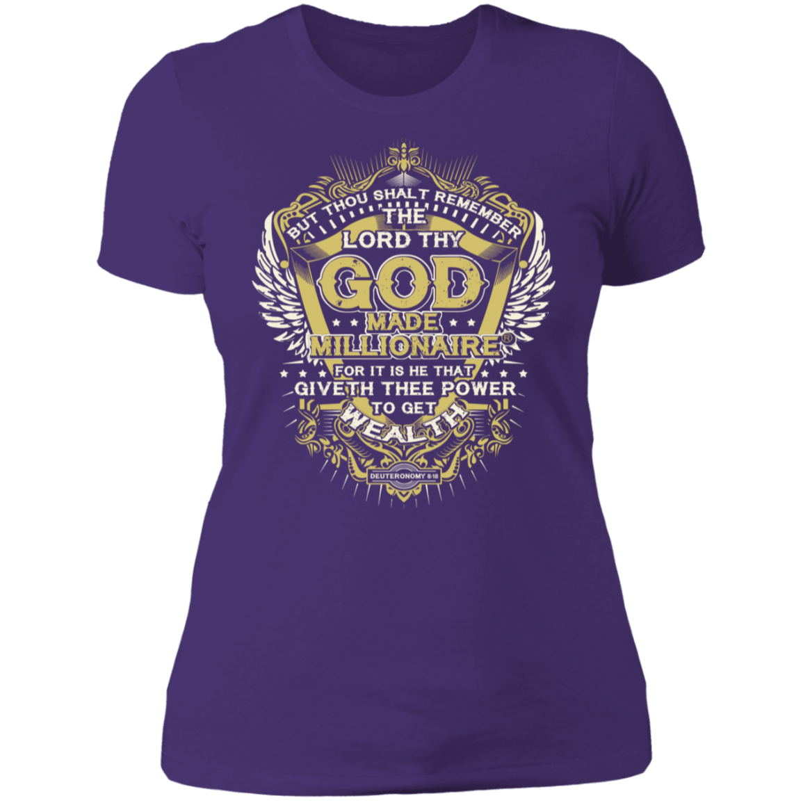 God Made Millionaire® Ladies' Premium T-Shirt Crown Series