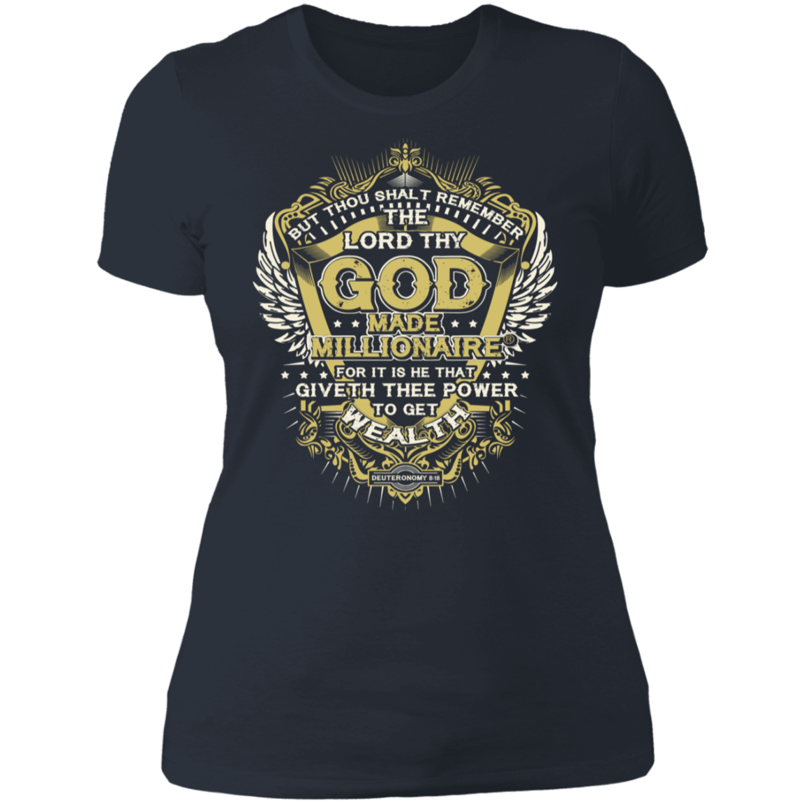 God Made Millionaire® Ladies' Premium T-Shirt Crown Series